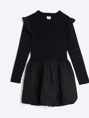 River Island Black Girls Puffball Dress - Image 1 of 4