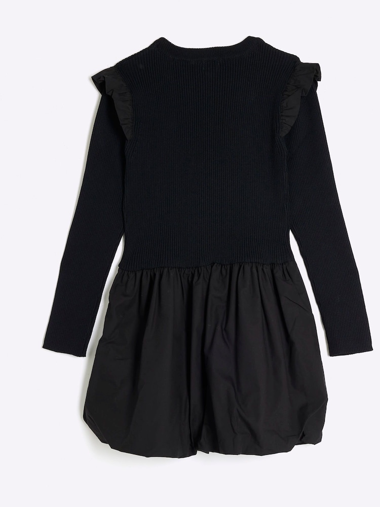 River Island Black Girls Puffball Dress - Image 2 of 4 River Island Black Girls Puffball Dress - Image 2 of 4