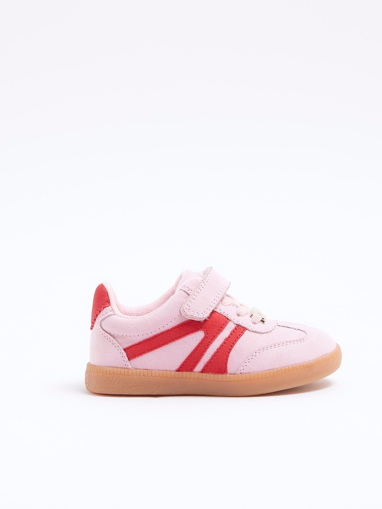 River Island Pink Girls Contrast Trainers - Image 1 of 4 River Island Pink Girls Contrast Trainers - Image 1 of 4