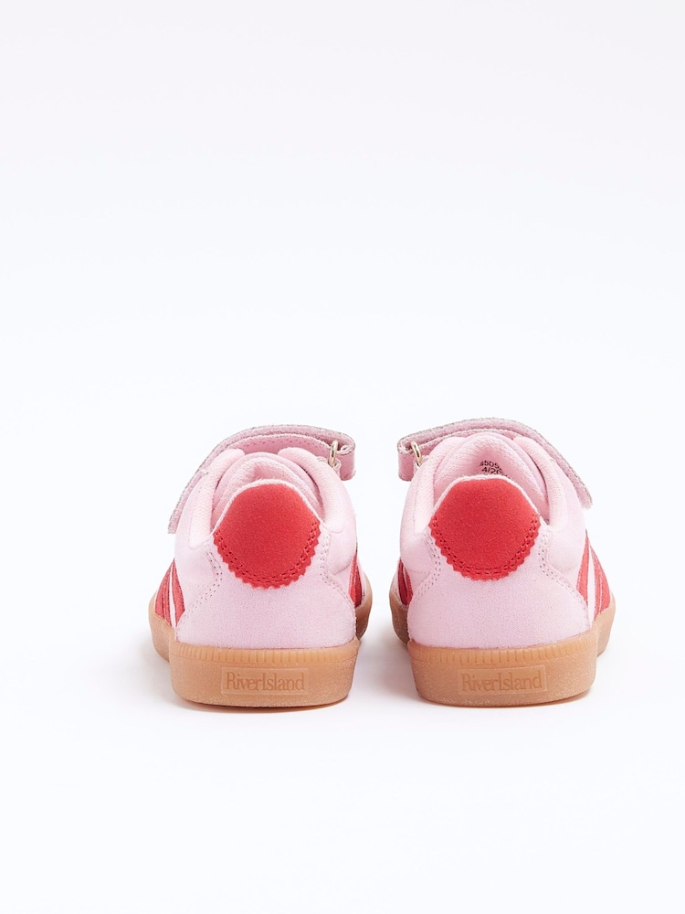 River Island Pink Girls Contrast Trainers - Image 2 of 4 River Island Pink Girls Contrast Trainers - Image 2 of 4