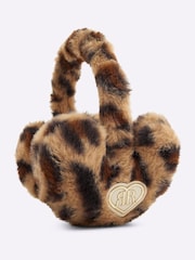 River Island Brown Girls Leopard Earmuff and Snood Set - Image 2 of 3