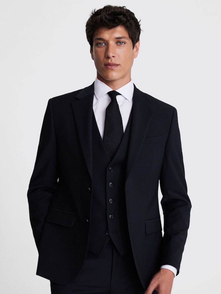 MOSS Black Slim Fit Jacket - Image 1 of 7 MOSS Black Slim Fit Jacket - Image 1 of 7