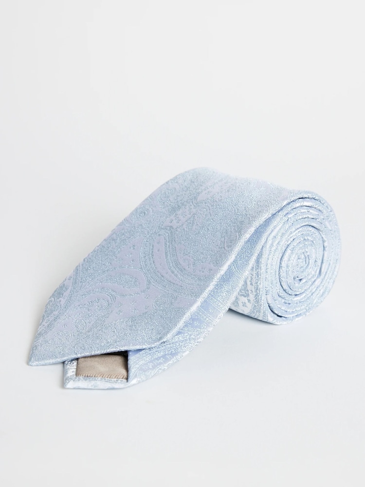 MOSS Blue Wedding Paisley Tie - Image 1 of 3