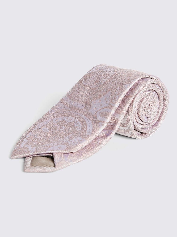 MOSS Pink Wedding Paisley Tie - Image 1 of 3
