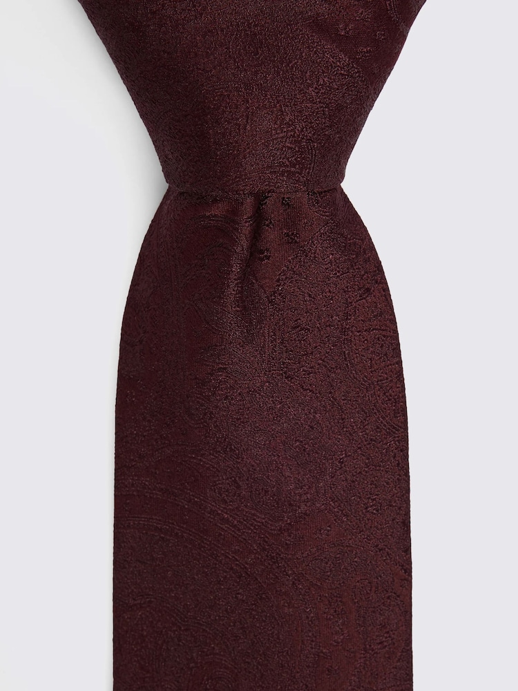 MOSS Red Wedding Paisley Tie - Image 2 of 3