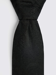 MOSS Black Wedding Paisley Tie - Image 2 of 3