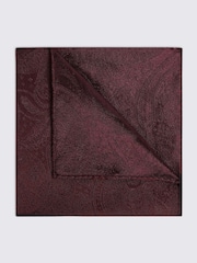 Rojo - MOSS Wedding Paisley Pocket Square - Imagen 1 de 2