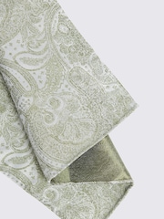 MOSS Green Wedding Paisley Pocket Square - Image 2 of 2