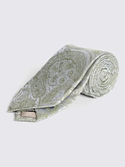 MOSS Green Wedding Paisley Tie - Image 1 of 3