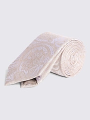 MOSS Champagne Wedding Paisley Tie - Image 1 of 3