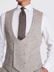 MOSS Brown Tailored Fit Donegal Waistcoat - Image 3 of 3