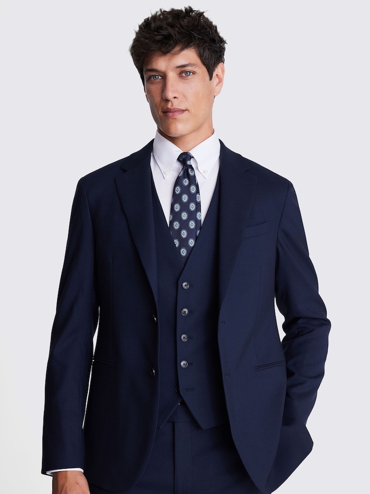MOSS Blue Italian Slim Fit Jacket - Image 1 of 5