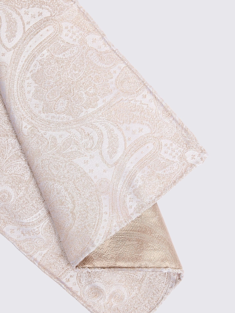 Champán - MOSS Wedding Paisley Pocket Square - Imagen 2 de 2
