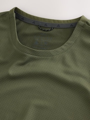 Khaki Green Active T-Shirt with Contrast Back Panel - Image 10 of 12