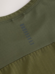 Khaki Green Active T-Shirt with Contrast Back Panel - Image 12 of 12