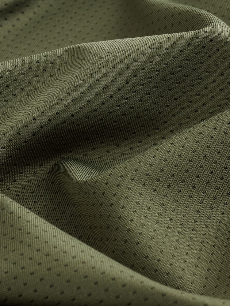 Khaki Green Active T-Shirt with Contrast Back Panel - Image 12 of 12 Khaki Green Active T-Shirt with Contrast Back Panel - Image 12 of 12