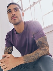 Purple Active T-Shirt with Contrast Back Panel - Image 2 of 9