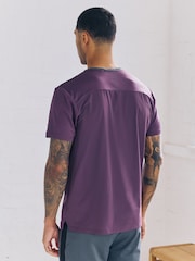 Purple Active T-Shirt with Contrast Back Panel - Image 4 of 9