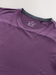 Purple Active T-Shirt with Contrast Back Panel - Image 9 of 9