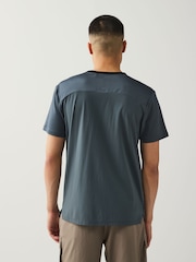 Slate Grey Active T-Shirt with Contrast Back Panel - Image 3 of 8
