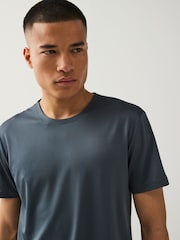 Slate Grey Active T-Shirt with Contrast Back Panel - Image 4 of 8