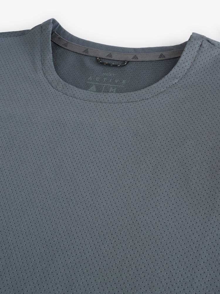 Slate Grey Active T-Shirt with Contrast Back Panel - Image 8 of 8