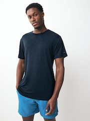 Blau & Marineblau - Aktiv-T-Shirt für Fitnessstudio und Training - Image 1 of 7
