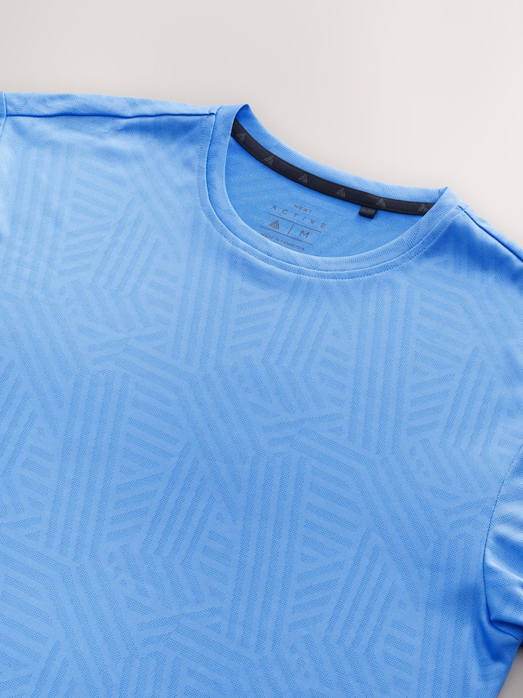 Blue Active Jacquard T-Shirt - Image 5 of 5