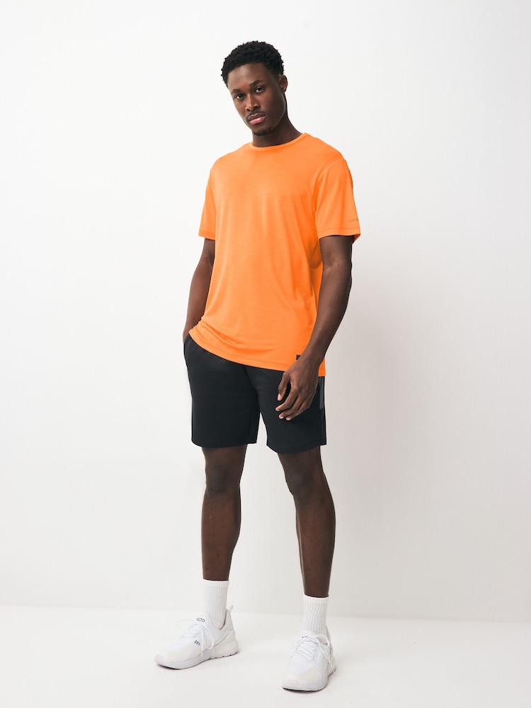 Նարնջագույն - Կարճ թևքով մարզաշապիկ - Ակտիվ մարզասրահի մարզումների վերնաշապիկ - Պատկեր 2 7-ից