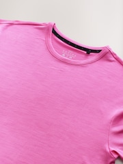 Վարդագույն - Կարճ թևքով մարզաշապիկ - Ակտիվ մարզասրահի մարզումների վերնաշապիկ - Պատկեր 9 9-ից