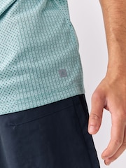 Teal Blue Active Jacquard T-Shirt - Image 5 of 5