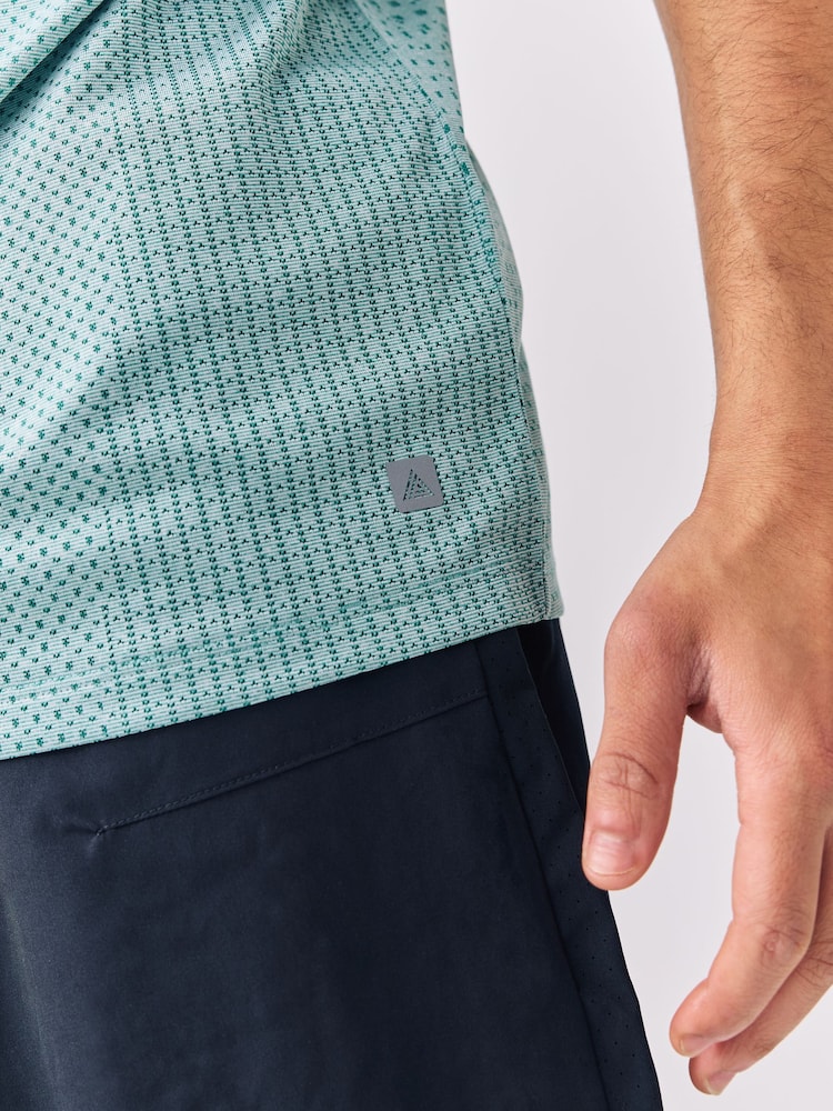 Teal Blue Active Jacquard T-Shirt - Image 5 of 5 Teal Blue Active Jacquard T-Shirt - Image 5 of 5