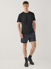 Black Short Sleeve Tee Active Training Top - Image 3 of 8