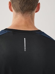 Black Short Sleeve Tee Active Training Top - Image 5 of 8
