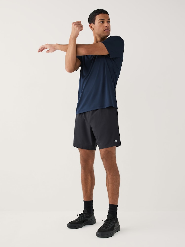 Navy Blue Short Sleeve Tee Active Training Top - Image 2 of 8