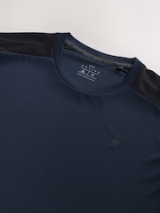 Navy Blue Short Sleeve Tee Active Training Top - Image 8 of 8