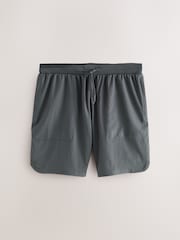 Slate Grey Active Cargo Gym Training Shorts - Image 1 of 4
