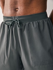 Slate Grey Active Cargo Gym Training Shorts - Image 5 of 12