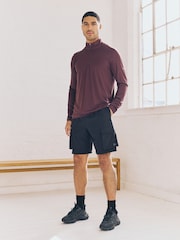 Black Active Cargo Gym Training Shorts - Image 2 of 10
