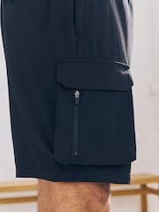 Black Active Cargo Gym Training Shorts - Image 5 of 10
