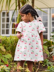 JoJo Maman Bébé Cream Pink Cherry Wrap Dress - Image 4 of 4