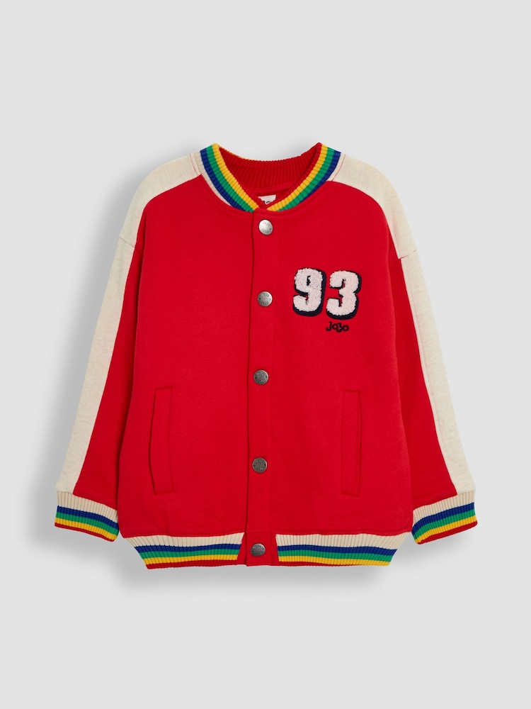 JoJo Maman Bébé Red Letterman Bomber Jacket - Image 1 of 3