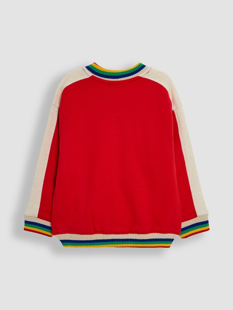 JoJo Maman Bébé Red Letterman Bomber Jacket - Image 2 of 3