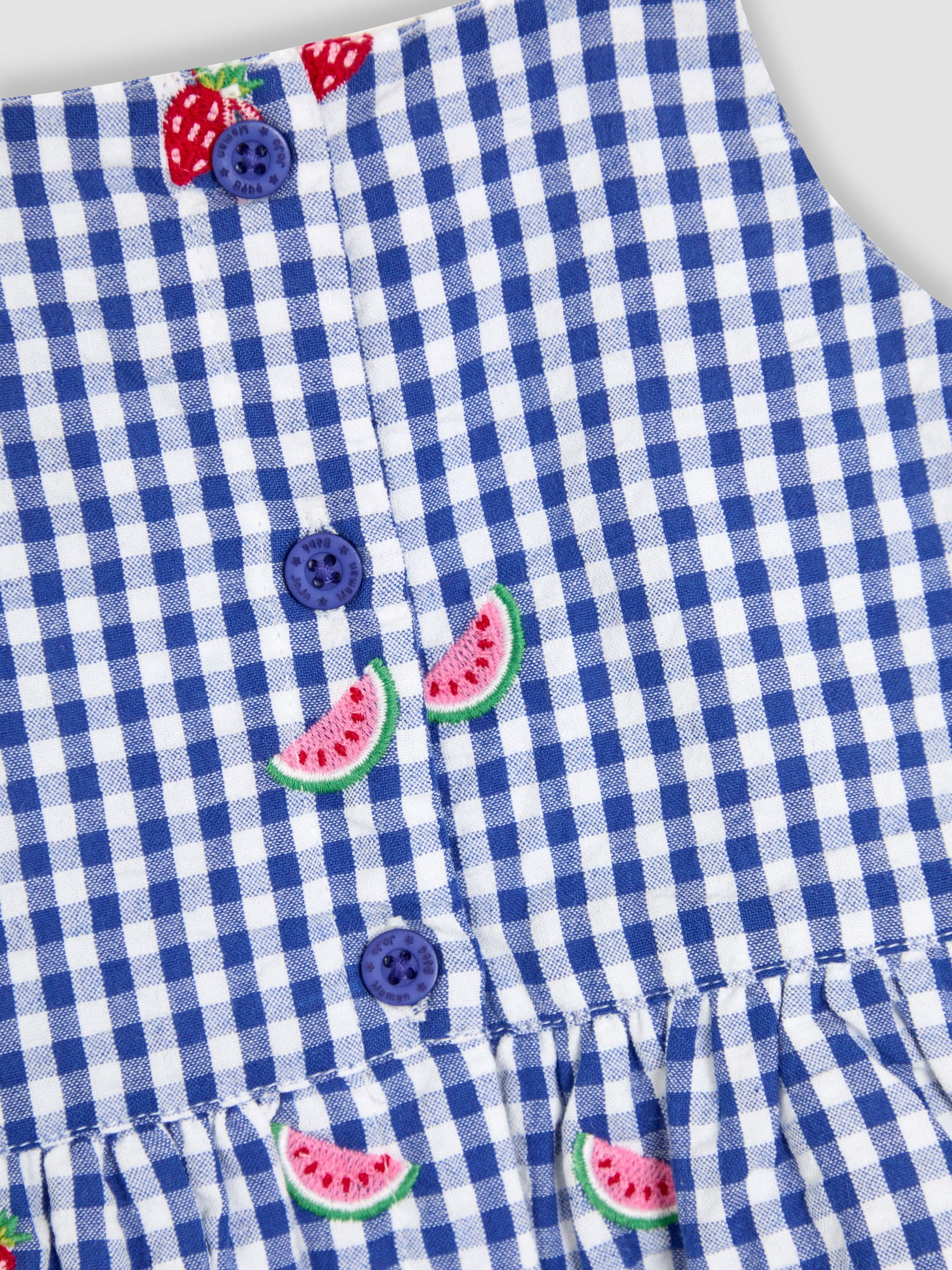 Buy JoJo Maman Bébé Blue Strawberry 2-Piece Embroidered Top