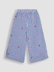 JoJo Maman Bébé Blue Strawberry 2-Piece Embroidered Top & Trousers Set - Image 5 of 7