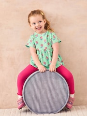 JoJo Maman Bébé Fuchsia Pink 2-Pack Rib Leggings - Image 2 of 4