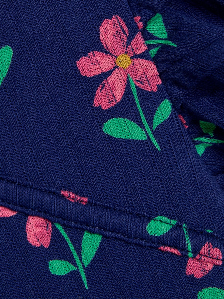 JoJo Maman Bébé Cornflower Blue Floral Print Wrap Dress - Image 3 of 3