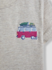 JoJo Maman Bébé Natural Tropical Island Back Printed T-Shirt - Image 4 of 7