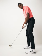 Coral Orange Active Golf Mesh Training Polo Shirt - Image 4 of 7
