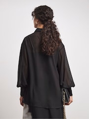 Joanna Hope Chiffon Black Shirt - Image 4 of 4